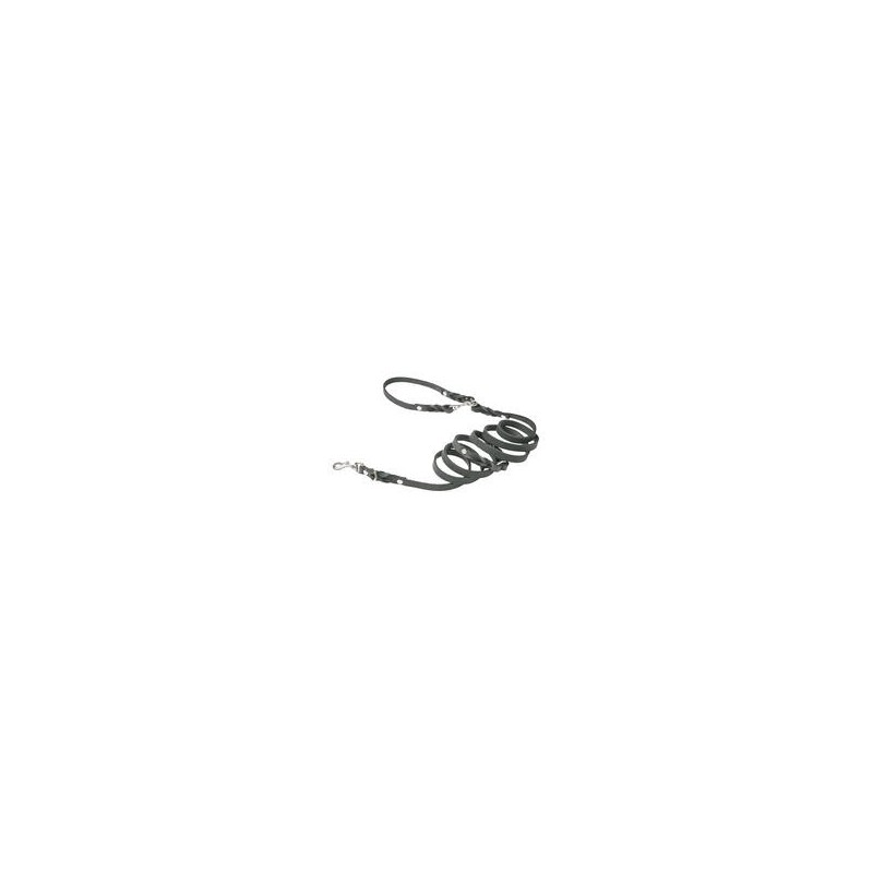 Molly &amp, Stitch Butter 3x verstellbare Leder Hundeleine [Zeitlos Grau/Silber - 2 m x 12 mm]