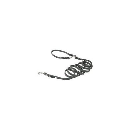 Molly &amp, Stitch Butter 3x verstellbare Leder Hundeleine [Zeitlos Grau/Silber - 2 m x 12 mm]