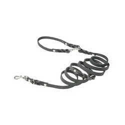 Molly &amp, Stitch Butter 3x verstellbare Leder Hundeleine [Zeitlos Grau/Silber - 2 m x 16 mm]