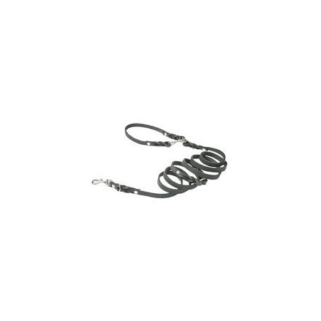 Molly &amp, Stitch Butter 3x verstellbare Leder Hundeleine [Zeitlos Grau/Silber - 2 m x 16 mm]