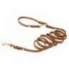 Molly &amp, Stitch Butter 3x verstellbare Leder Hundeleine [Sahara Cognac/Gold - 2 m x 16 mm]
