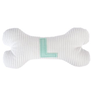TIAKI Plüschknochen mit Initiale L - L 26 x B 12 x H 5,5 cm