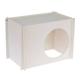 TIAKI Kleintierhaus - Größe L: L 40 x B 25 x H 28 cm (Kaninchen, Meerschweinchen, etc.)