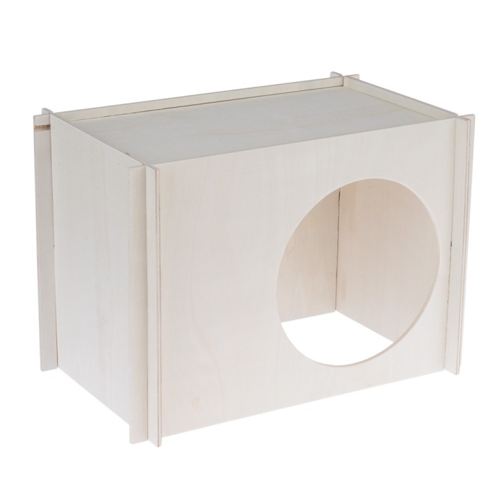 TIAKI Kleintierhaus - Größe L: L 40 x B 25 x H 28 cm (Kaninchen, Meerschweinchen, etc.)