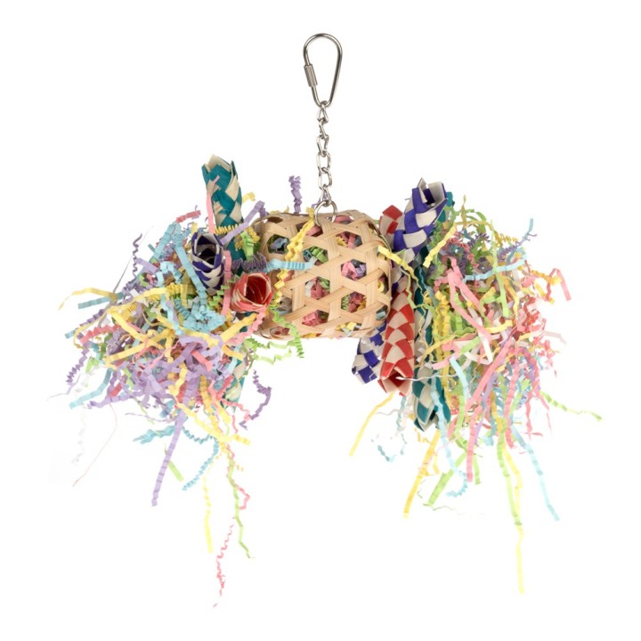 TIAKI Schredderspielzeug aus Bambus und Papier - L 18 x B 13 x H 12 cm