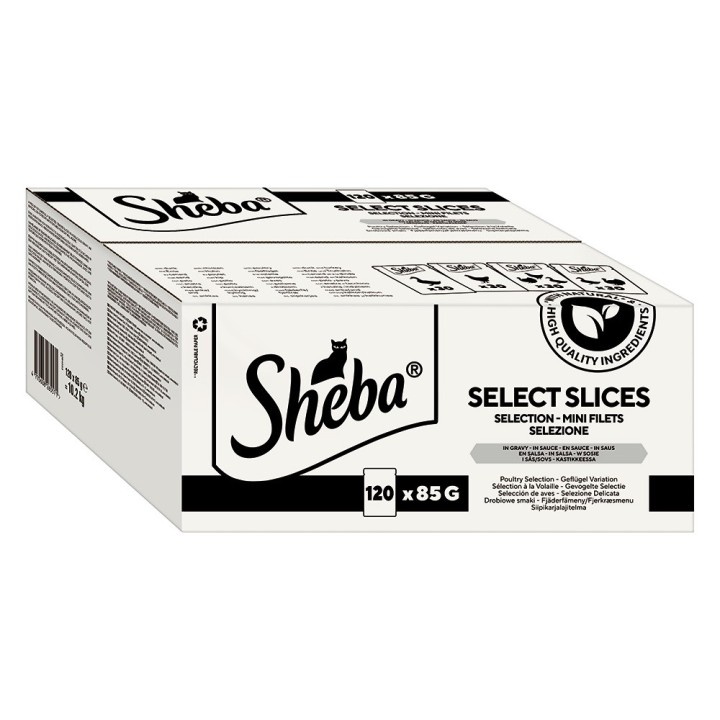 Sheba Multipack Katze Portionsbeutel 120 x 85 g - Selektion in Soße (Geflügel Variation)