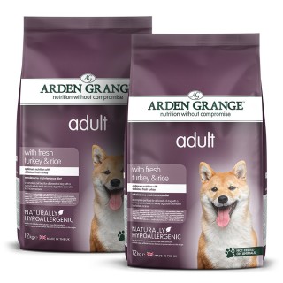 Arden Grange | Mit frischem Truthahn und Reis | Adult | 2 x 12 kg