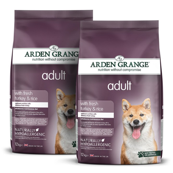 Arden Grange | Mit frischem Truthahn und Reis | Adult | 2 x 12 kg