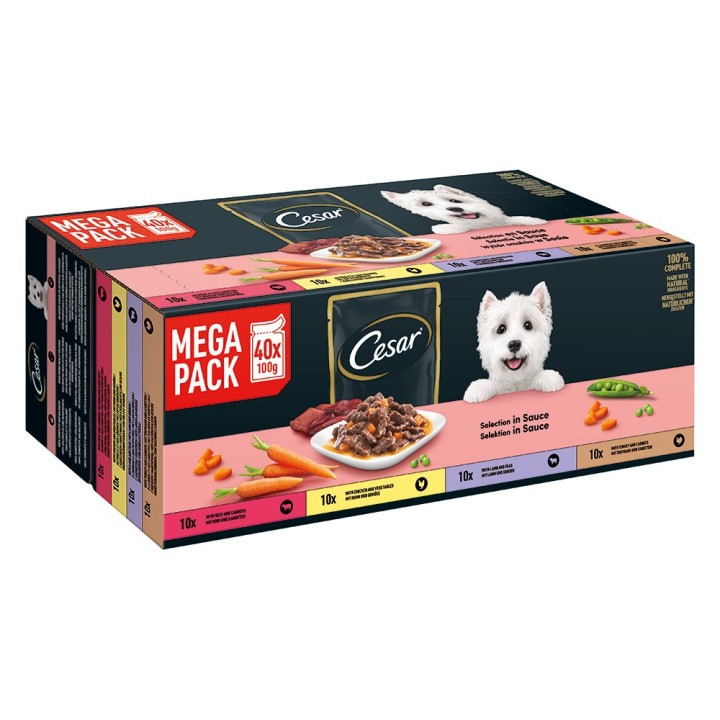 Cesar Feines im Frischebeutel Favoriten in Sauce - 40 x 100 g