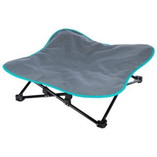 TRIXIE Camping-Bett für Hunde - 69 x 20 x 69 cm, dunkelgrau/petrol