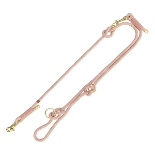 TRIXIE Soft Rope Verlängerungsleine - S–XL: 2,00 m/ø 10 mm, rosa/hellrosa