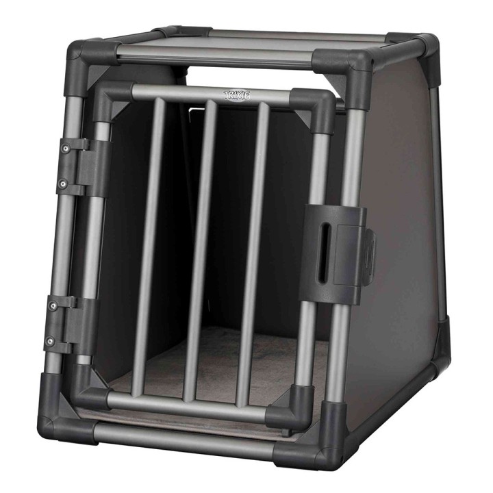 TRIXIE Transportbox aus Aluminium - S: 48 x 56 x 61 cm, grafit