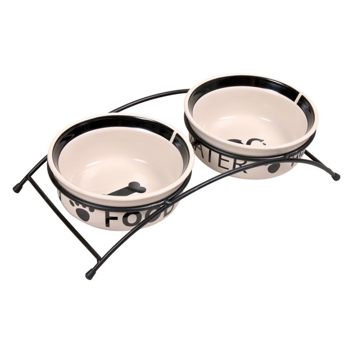 Trixie Eat on Feet Napfset mit Ständer - 2 x 600 ml, Ø 15 cm