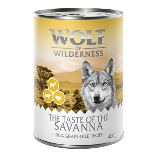 Wolf of Wilderness Adult - "The Taste Of" 6 / 24 x 400 g - 24 x 400 g: The Taste of The Savanna