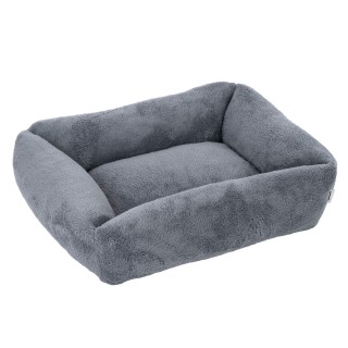 TIAKI Hundebett Lazy Bear - Größe M: L 70 x B 55 x H 20 cm, dunkelgrau