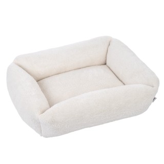 TIAKI Hundebett Lazy Bear, ecru - Größe M: L 70 x B 55 x H 20 cm