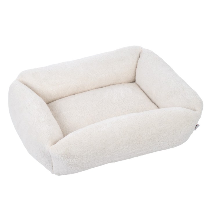 TIAKI Hundebett Lazy Bear, ecru - Größe M: L 70 x B 55 x H 20 cm