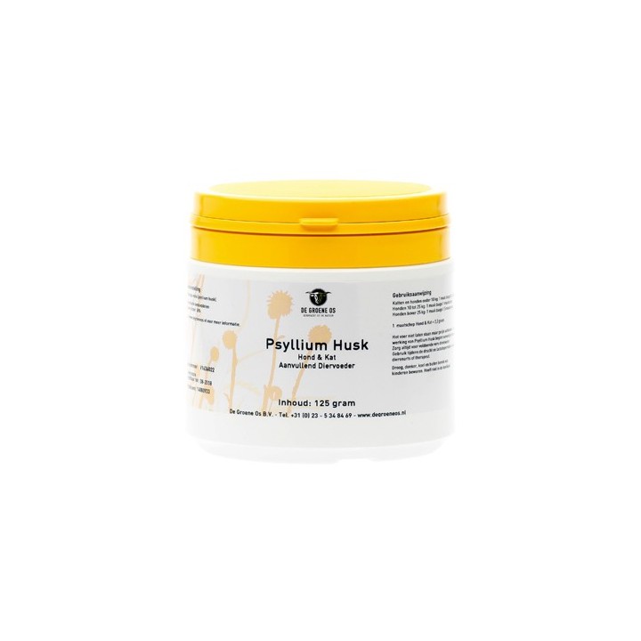 Groene Os Psyllium Husk (Flohsamen) - Hund / Katze - 125 g