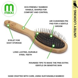 Mikki Bamboo Ball Pin Brush - Klein