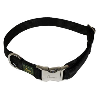 HUNTER Halsband Vario-Basic Alu-Strong, schwarz - Größe L: 40 - 55 cm Halsumfang