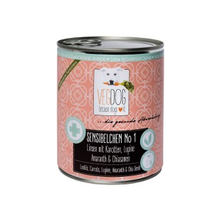 Vegdog Sensibelchen No1 Hundefutter - Dose 6 x 800 g