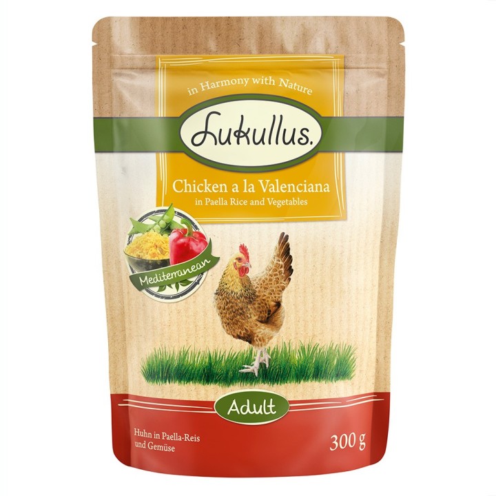 Lukullus Frischebeutel Huhn in Paella-Reis und Gemüse 6 x 300g Valenciana