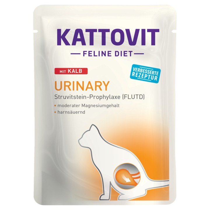 Kattovit Urinary Pouch 24 x 85 g - Kalb