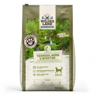 Wildes Land | Tierwohl-Huhn & Insekten | PawPrint Animal Welfare Adult | 10 kg
