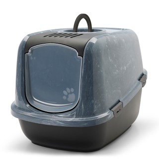 Savic Katzentoilette Nestor Jumbo Marble - schwarzer Marmor / schwarz