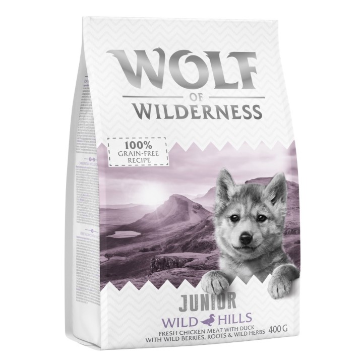 Wolf of Wilderness Junior "Wild Hills" Ente - getreidefrei - 400 g