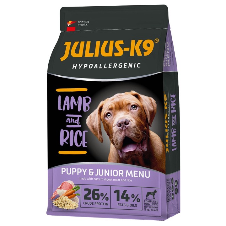 JULIUS-K9 High Premium Puppy & Junior Hypoallergenic Lamm - 12 kg