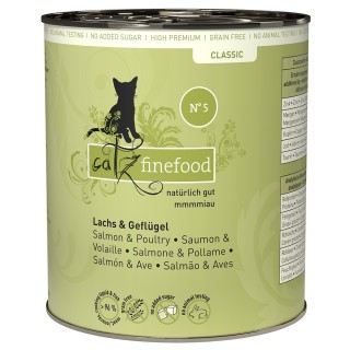 catz finefood 6 x 800 g - Lachs & Geflügel