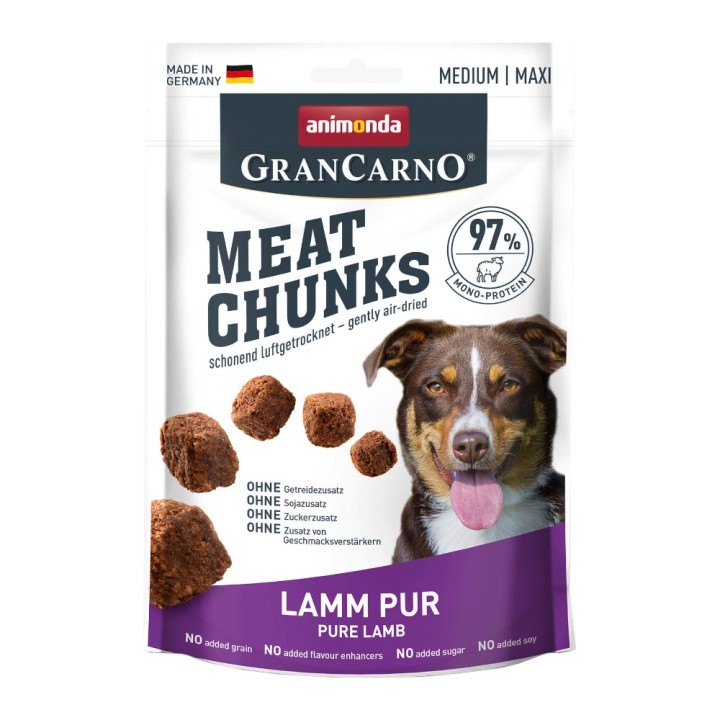 animonda Gran Carno Meat Chunks Medium / Maxi - Sparpaket: 4 x 80 g Lamm Pur