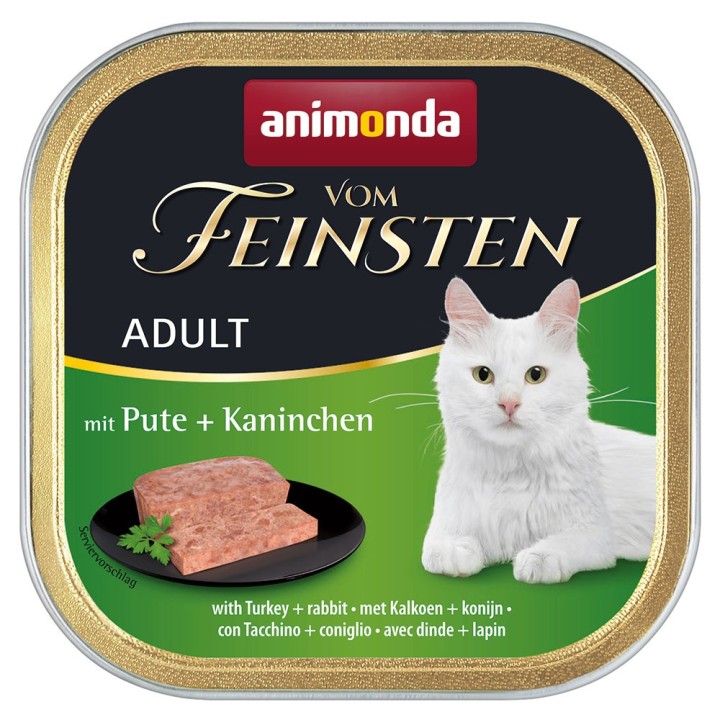 animonda Kombi-Paket: 32 x 100 g Vom Feinsten Adult + 20 x 15 g Milkies Selection - Pute & Kaninchen + Milkies Snack (4 Sorte