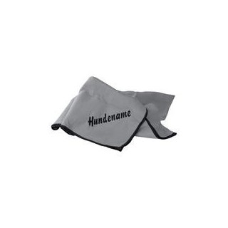 Schecker - Bestickbares Hunde-Trockentuch SPORT [Anthrazit - mit Bestickung]