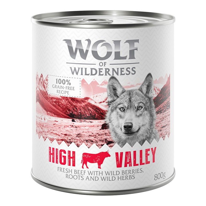 Wolf of Wilderness Adult - Single Protein 6 x 800 g  High Valley - Rind