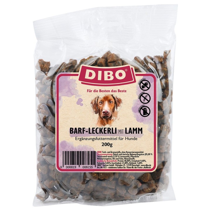 DIBO BARF-Leckerli mit Lamm - Sparpaket: 3 x 200 g