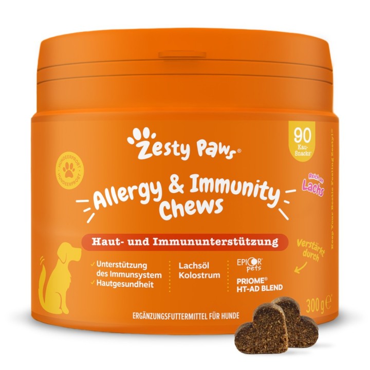 Zesty Paws Allergy & Immunity Chews Lachs - 90 Kautabletten