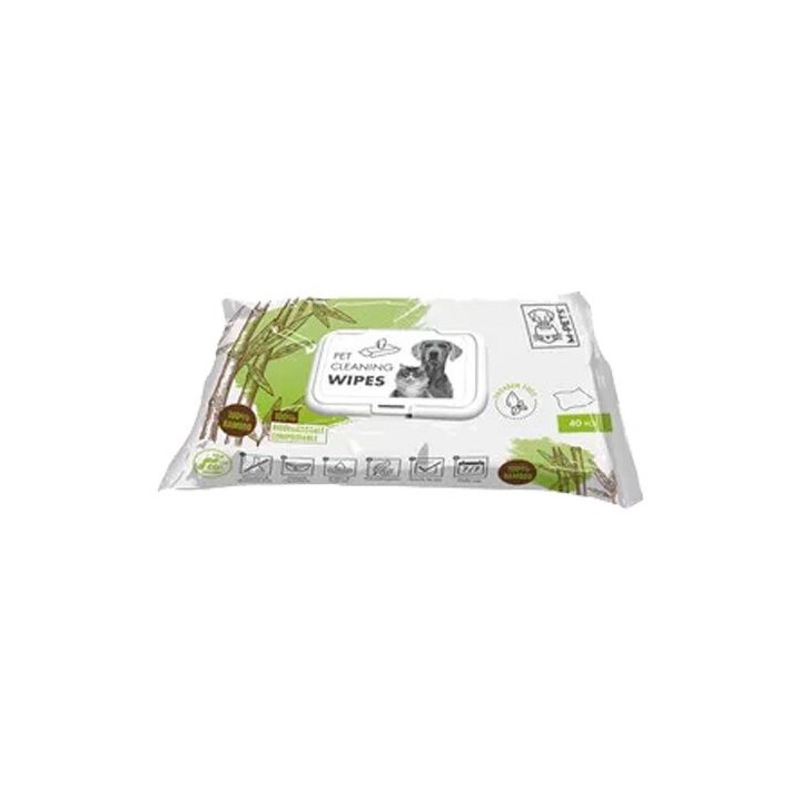 M-Pets Wipes Bamboo - 40 Stück