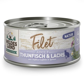 Wildes Land | Thunfisch & Lachs | Filet | 12 x 80 g