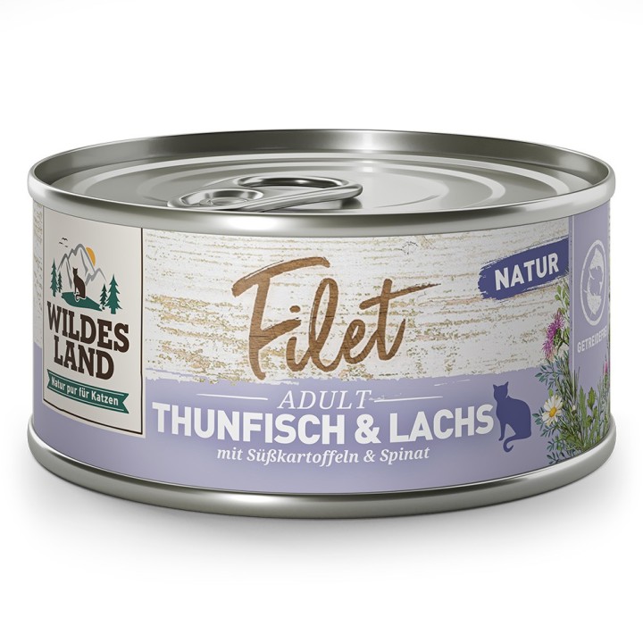 Wildes Land | Thunfisch & Lachs | Filet | 12 x 80 g
