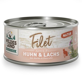 Wildes Land | Huhn & Lachs | Filet | 12 x 80 g