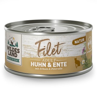 Wildes Land | Huhn & Ente mit Erbsen & Petersilie | Filet | 12 x 80 g