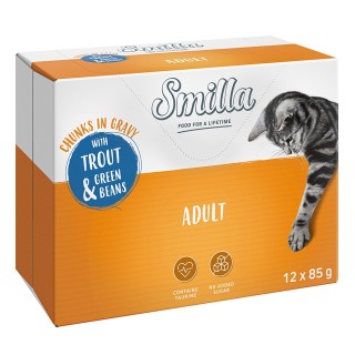 Smilla Frischebeutel Adult Häppchen mit Gemüse - Forelle und grünen Bohnen (12 x 85 g)