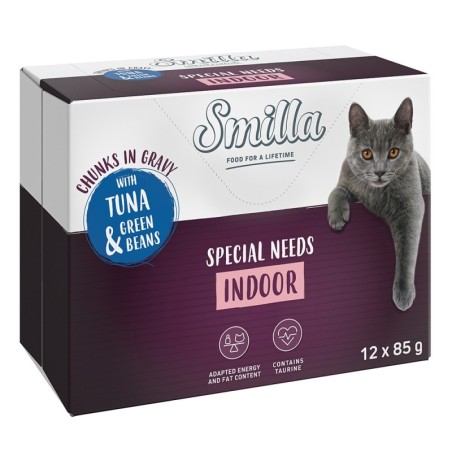 Smilla Frischebeutel Indoor Häppchen mit Gemüse - Thunfisch und grünen Bohnen (12 x 85 g)