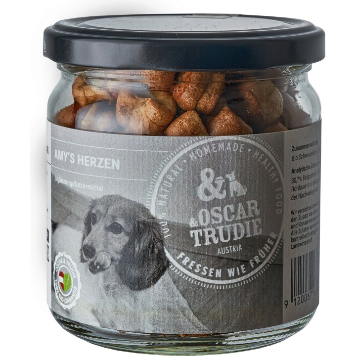 Oscar & Trudie KG Snack Amy's Herzen - 90 g