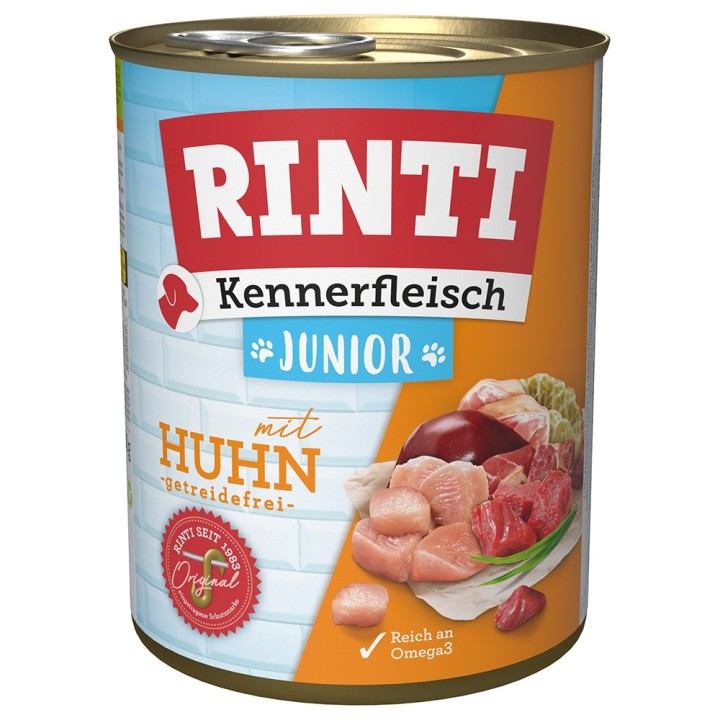 RINTI Kennerfleisch Junior - 6 x 800 g Huhn
