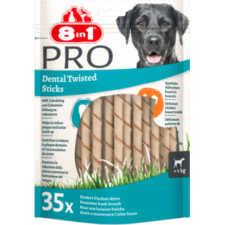8in1 Delights Pro Dental Twisted Sticks 35 Stück - 1 Pkg