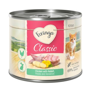 Feringa Classic Meat Menü Kitten 6 x 200 g - Kaninchen & Huhn