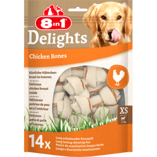 8in1 Delights Kauknochen XS - 14 Stück - 1 Beutel
